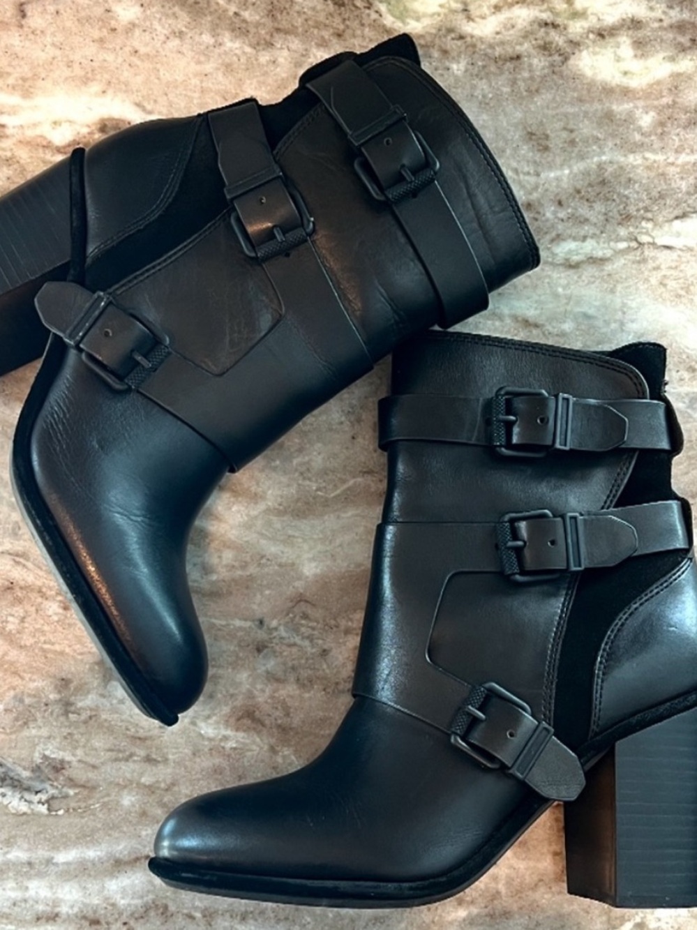 Calvin Klein Women's Black Buckle Susie Ankle Boots